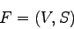 \begin{displaymath}
F=(V,S)
\end{displaymath}