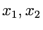 $\displaystyle x_1,x_2$