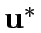 ${\bf {u}}^*$