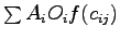 $\sum{A_i O_i f(c_{ij})}$