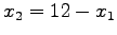 $x_2= 12-x_1$