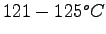 $121-125^o C$