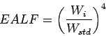 \begin{displaymath}
EALF = \left(\frac{W_i}{W_{std}}\right)^4
\end{displaymath}