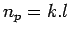 $n_p=k.l$