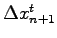$\Delta x^{t}_{n+1}$