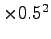 $\times0.5^2$