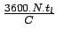 $\frac{3600.N.t_l}{C}$