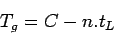 \begin{displaymath}
T_g = C - n.t_L
\end{displaymath}
