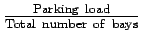 $\frac{\mathrm{Parking load}}{\mathrm{Total number of bays}}$