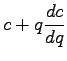 $\displaystyle c+q\frac{dc}{dq}$