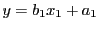 $ y=b_1 x_1+a_1$