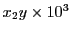 $ x_2y\times 10^3 $