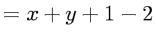 $\displaystyle = x+y+1-2$