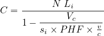 C = ------N-Li------
    1- ------Vc-----
       si × P HF × vc
     