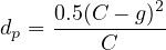              2
dp = 0.5(C---g)--
         C
