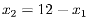 $x_2= 12- x_1$