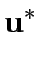 $\displaystyle {\bf {u}}^*$