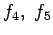 $f_4,&nbsp;f_5$