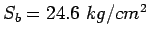 $S_b=24.6&nbsp;kg/cm^2$