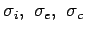 $\sigma_i,&nbsp;\sigma_e,&nbsp;\sigma_c$