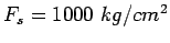 $F_s=1000&nbsp;kg/cm^2$