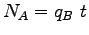 $N_A=q_B&nbsp;t$