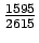 $\frac{1595}{2615}$