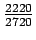 $\frac{2220}{2720}$