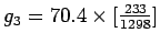 $g_3 = 70.4 \times
[\frac{233}{1298}]$