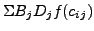 $ {\Sigma{B_j D_j f(c_{ij})}}$