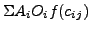 $ \Sigma{A_i O_i f(c_{ij})}$