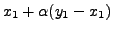 $\displaystyle x_1+\alpha(y_1-x_1)$