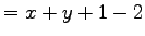 $\displaystyle = x+y+1-2$