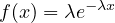 f (x) = λe-λx
