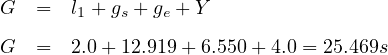 GG  ==  l21. +0+gs1 +2.g9e19 ++Y6.550 +4.0 = 25.469s
